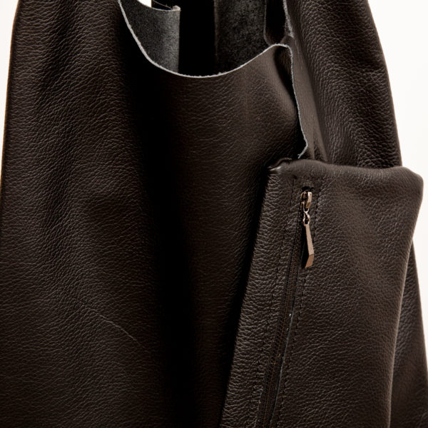 Shopping bag in pelle nera- Cinzia Rossi