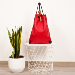 Cherry red leather backpack - Cinzia Rossi
