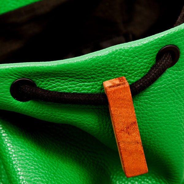 Lawn green leather backpack - Cinzia Rossi
