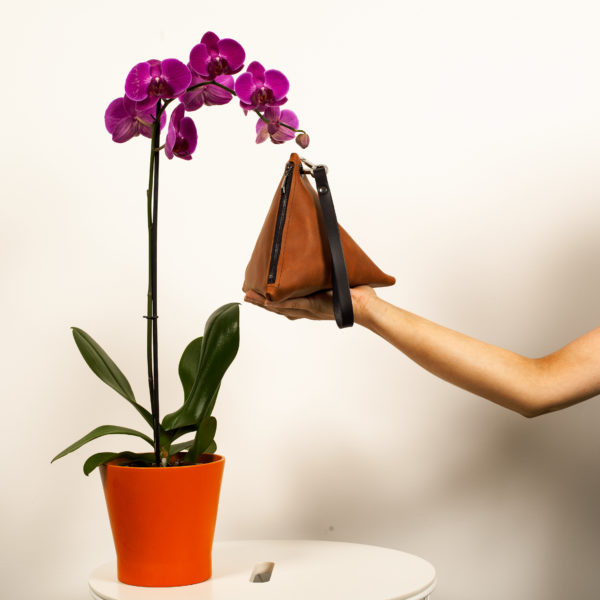 Clutch in pelle a piramide - cinzia rossi