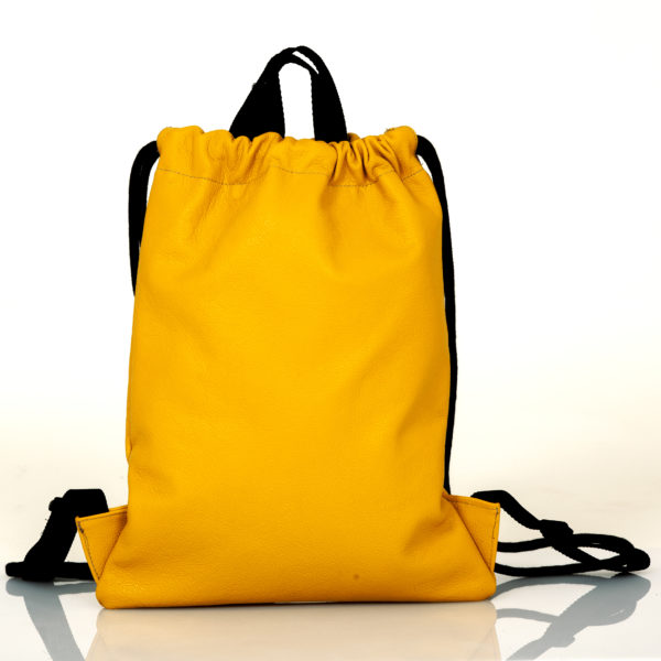 Mochila de cuero amarillo - Cinzia Rossi