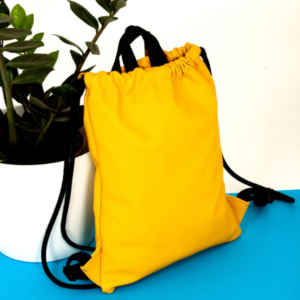 Mochila de cuero amarillo - Cinzia Rossi