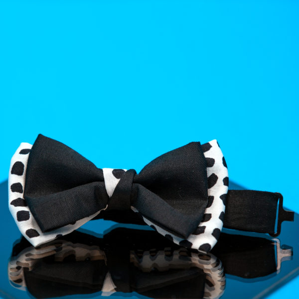 Nœud papillon en coton imprimé noir et blanc - Cinzia Rossi