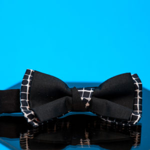 Cotton bow tie with black and white print - Cinzia Rossi