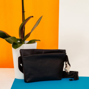 Marsupio in Pelle Nero VIAVERDI Made in Italy linea Firenze