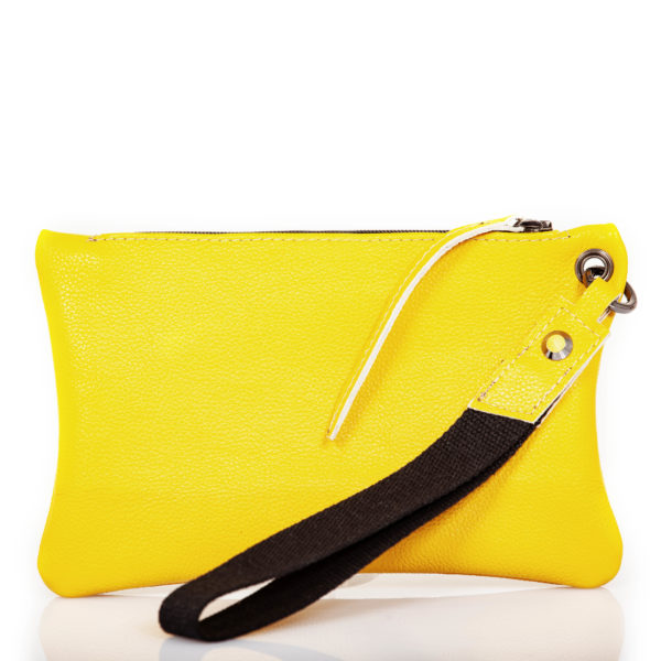Yellow leather clutch – Cinzia Rossi