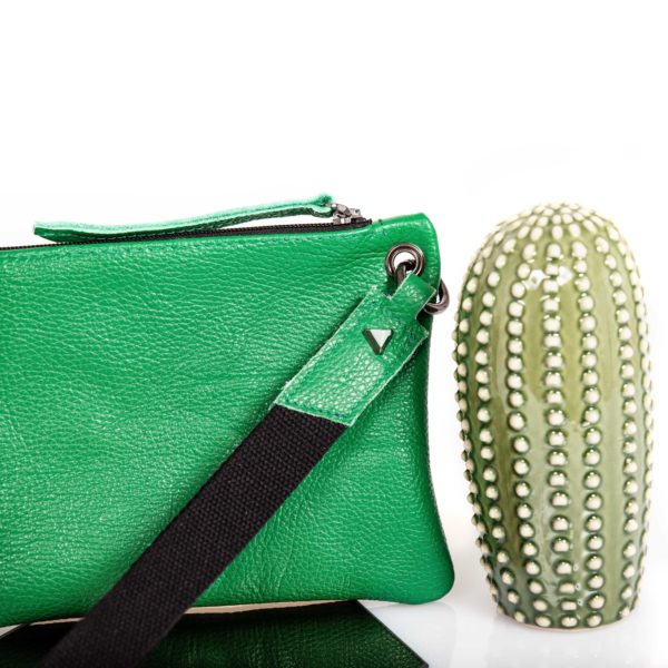 Bolso de mano verde de cuero – Cinzia Rossi