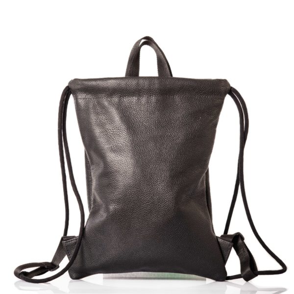Schwarzer Lederrucksack - Cinzia Rossi