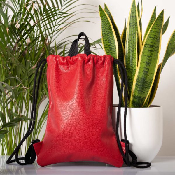 Red leather backpack – Cinzia Rossi