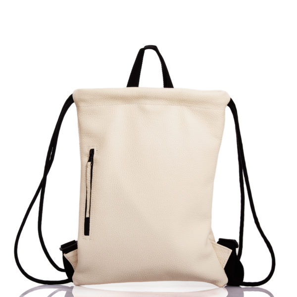 Cream white leather backpack - Cinzia Rossi