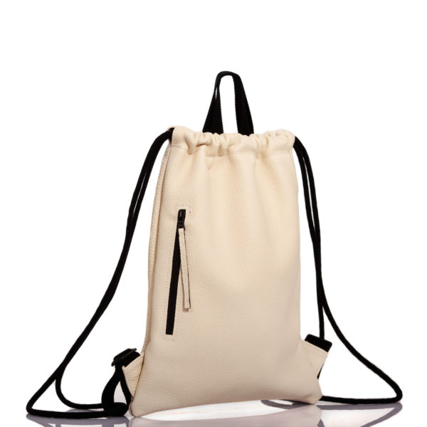 Cream white leather backpack - Cinzia Rossi