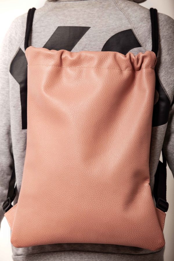 Sac à dos en cuir rose poudré - Cinzia Rossi