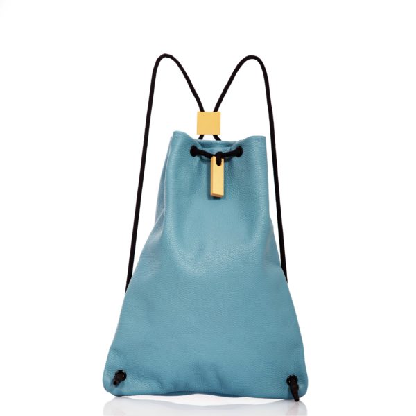 Zaino in pelle azzurra - Cinzia Rossi