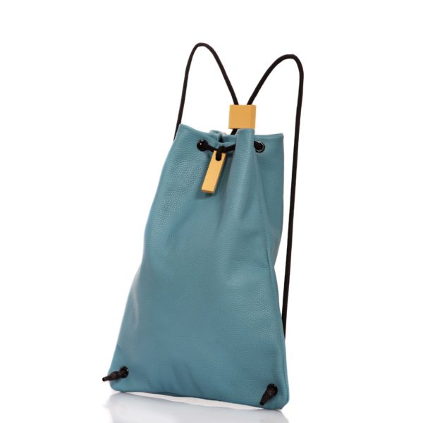 Zaino in pelle azzurra - Cinzia Rossi