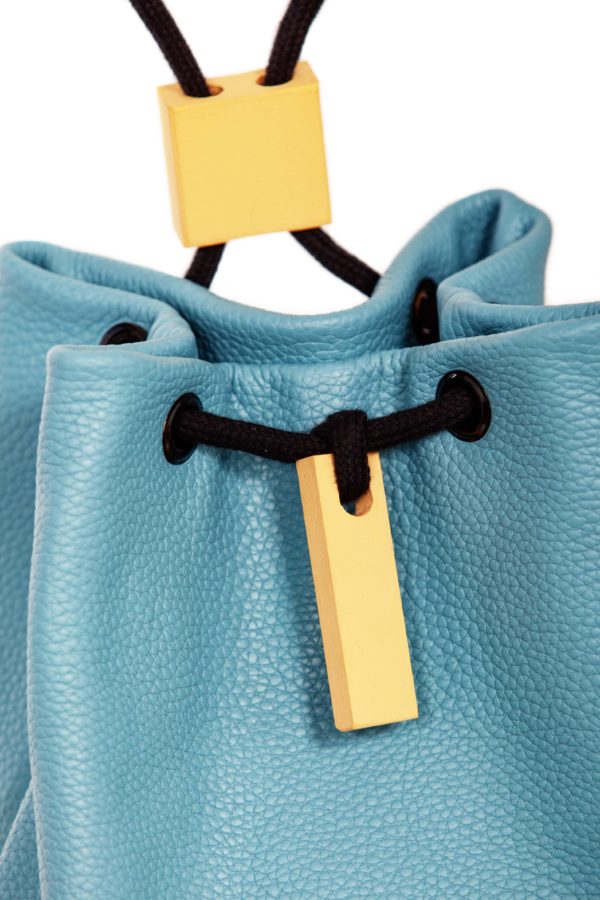 Zaino in pelle azzurra - Cinzia Rossi