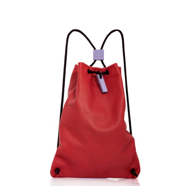 Roter Lederrucksack - Cinzia Rossi