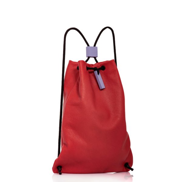 Roter Lederrucksack - Cinzia Rossi