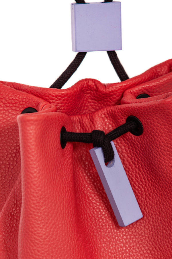 Sac à dos en cuir rouge - Cinzia Rossi