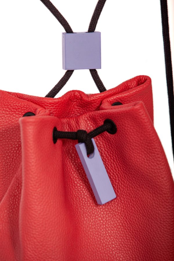 Sac à dos en cuir rouge - Cinzia Rossi