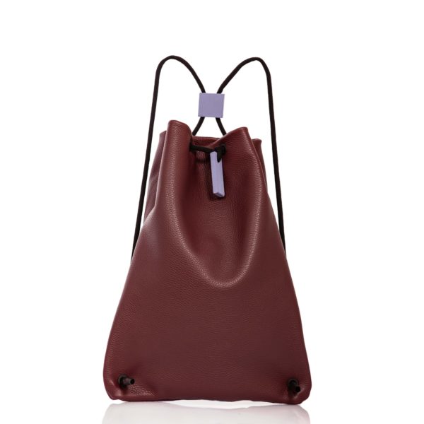 Bordeaux leather backpack - Cinzia Rossi