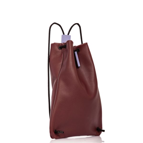 Bordeaux leather backpack - Cinzia Rossi