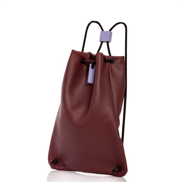 Bordeaux leather backpack - Cinzia Rossi