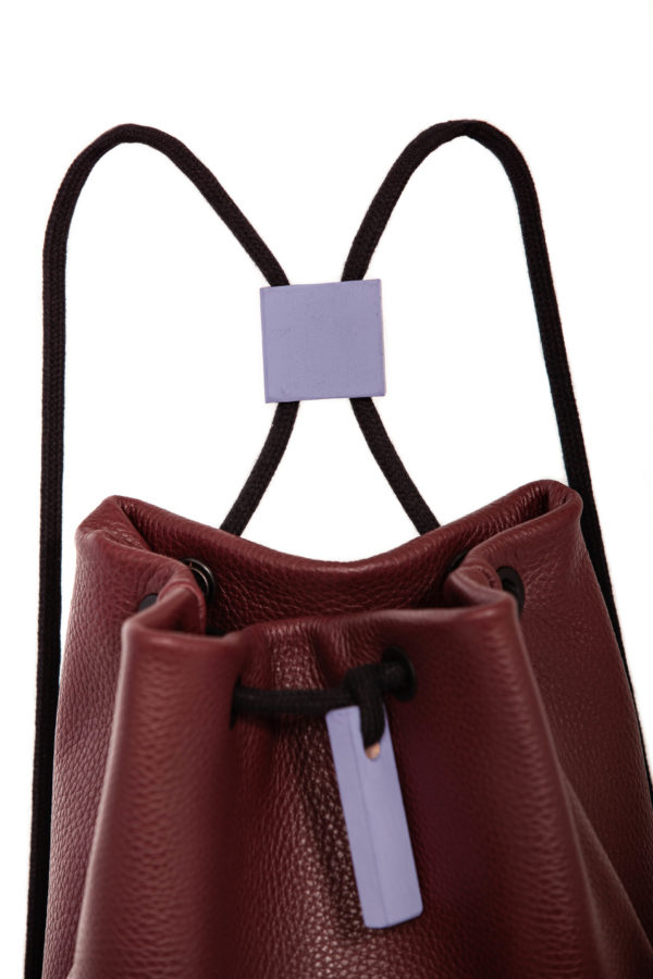 Bordeaux leather backpack - Cinzia Rossi