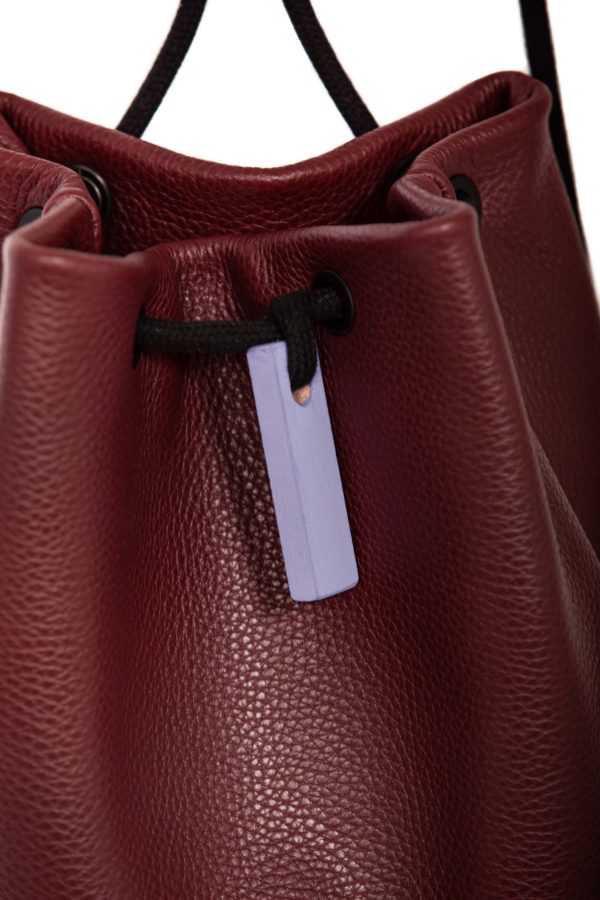 Bordeaux leather backpack - Cinzia Rossi