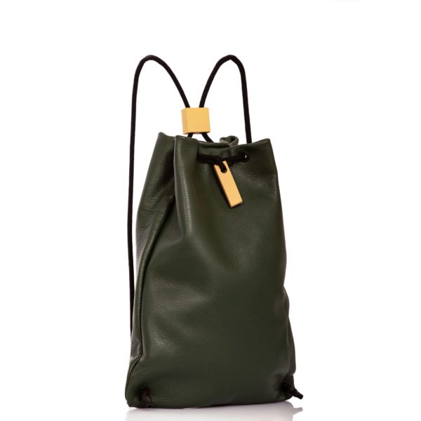 Zaino in pelle verde scuro - Cinzia Rossi