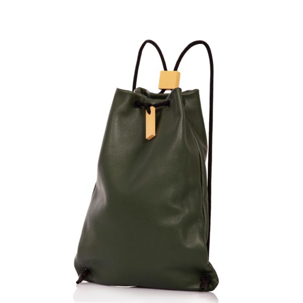Zaino in pelle verde scuro - Cinzia Rossi