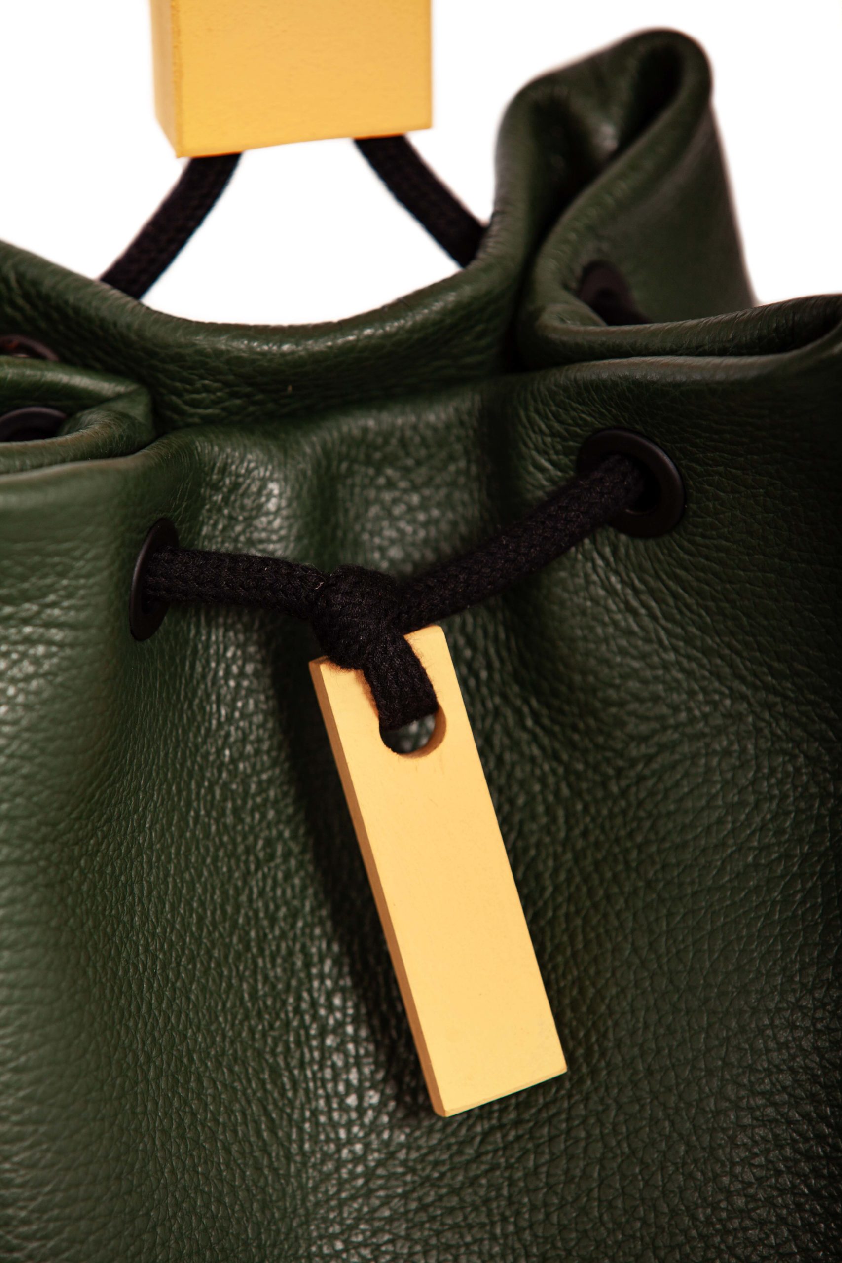 sac a dos cuir vert