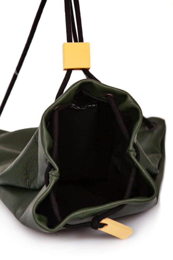 Zaino in pelle verde scuro - Cinzia Rossi