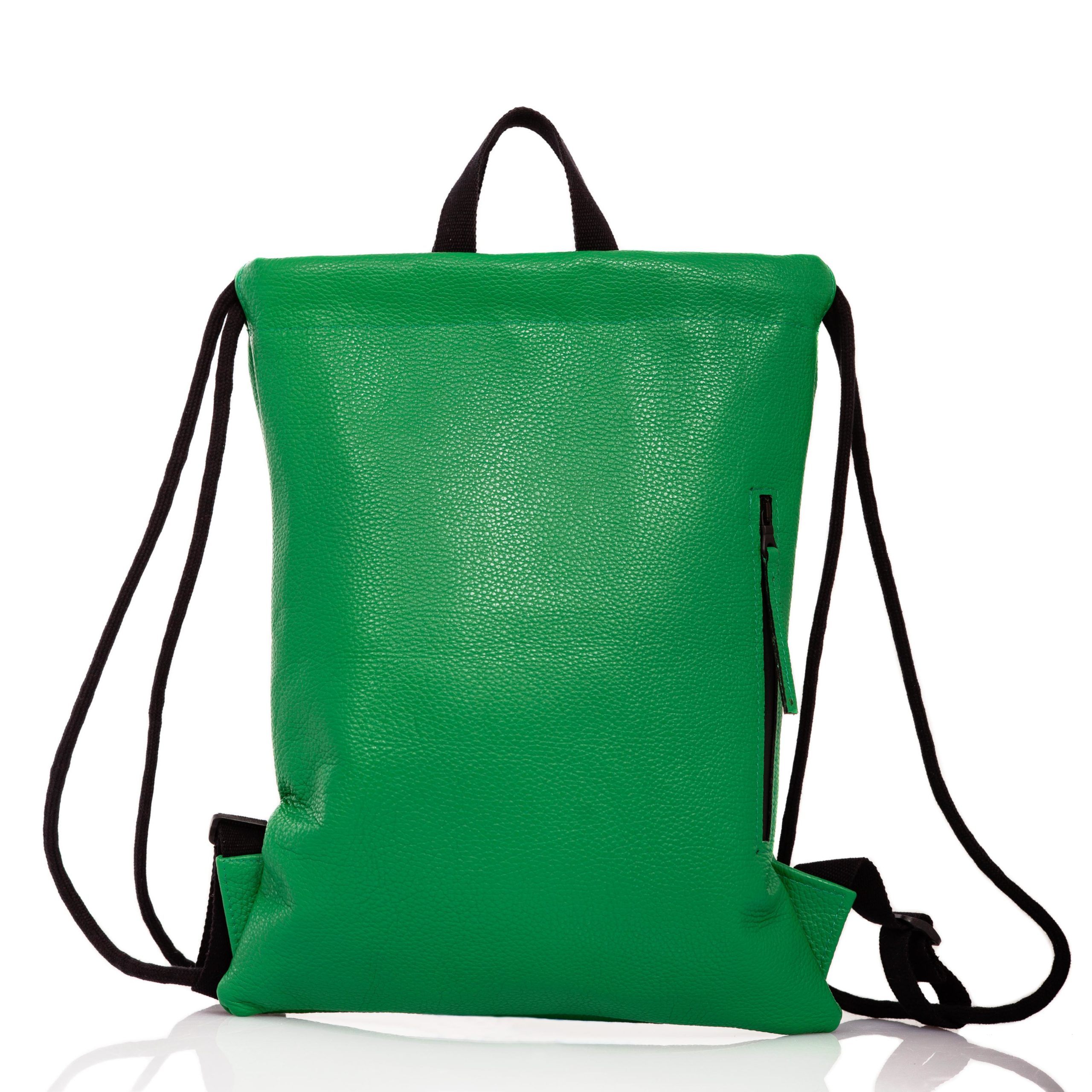 sac a dos cuir vert