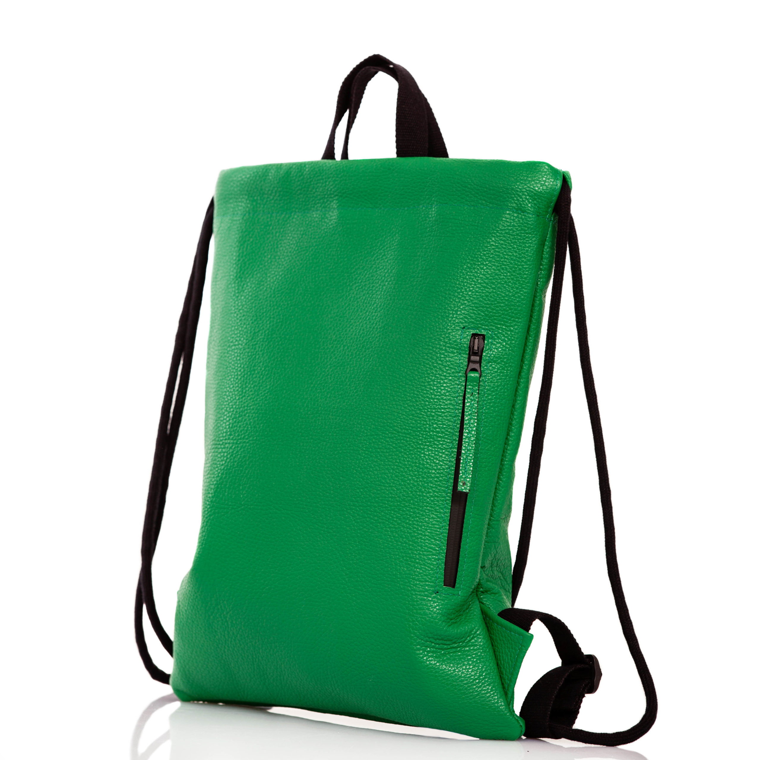 sac a dos cuir vert