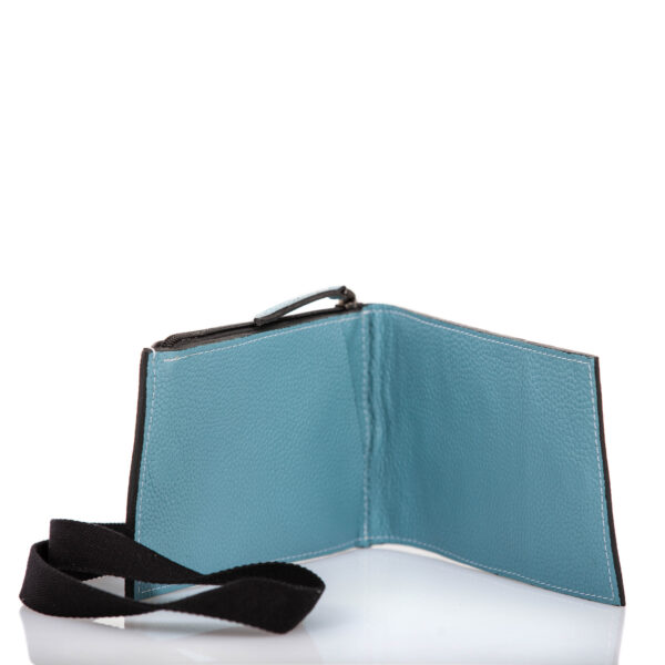 Smartphone case-bag in pelle azzuro - Cinzia Rossi