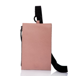 Etui-sac pour smartphone en cuir rose poudré - Cinzia Rossi