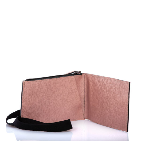 Etui-sac pour smartphone en cuir rose poudré - Cinzia Rossi