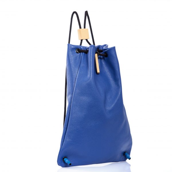 Zaino in pelle blu - Cinzia Rossi