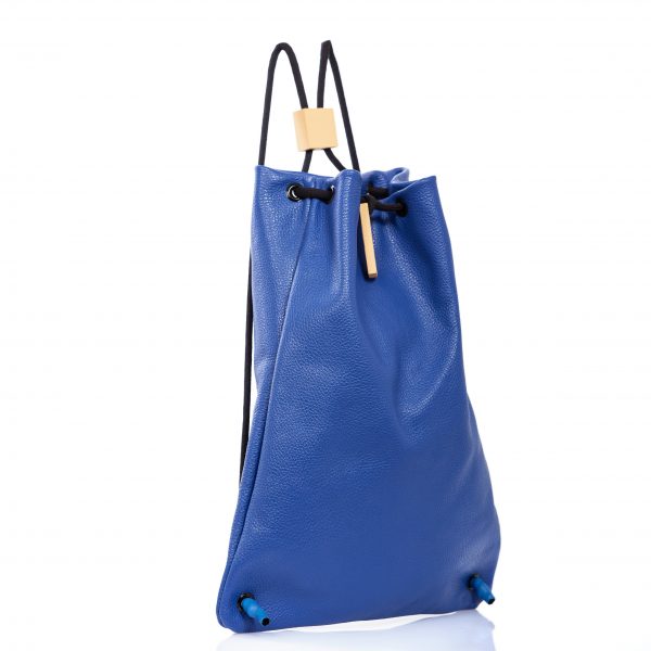 Mochila de cuero azul – Cinzia Rossi