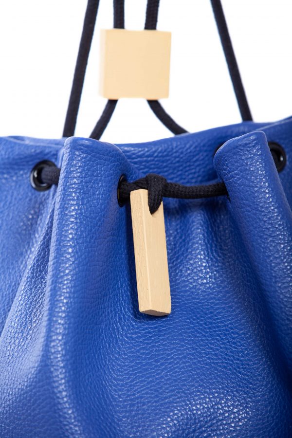 Blue leather backpack – Cinzia Rossi