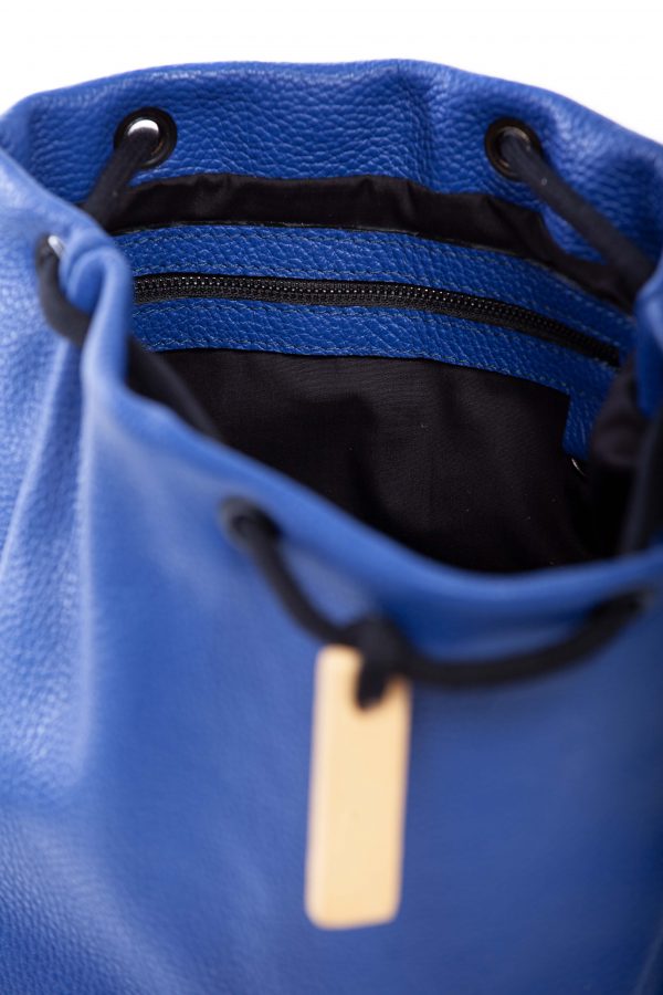 Blue leather backpack – Cinzia Rossi