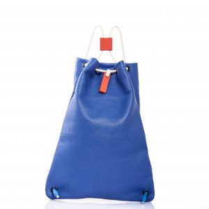 Blue leather backpack – Cinzia Rossi