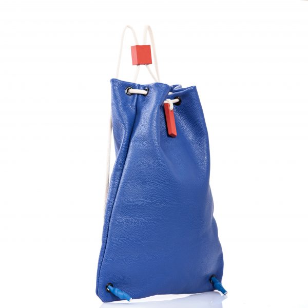 Zaino in pelle blu - Cinzia Rossi