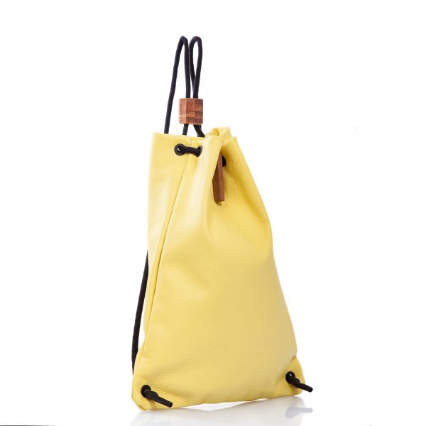 Sac à dos en cuir jaune - Cinzia Rossi