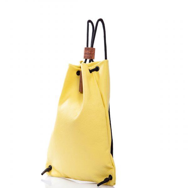 Sac à dos en cuir jaune - Cinzia Rossi