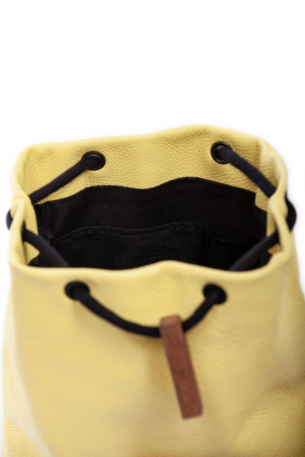 Sac à dos en cuir jaune - Cinzia Rossi