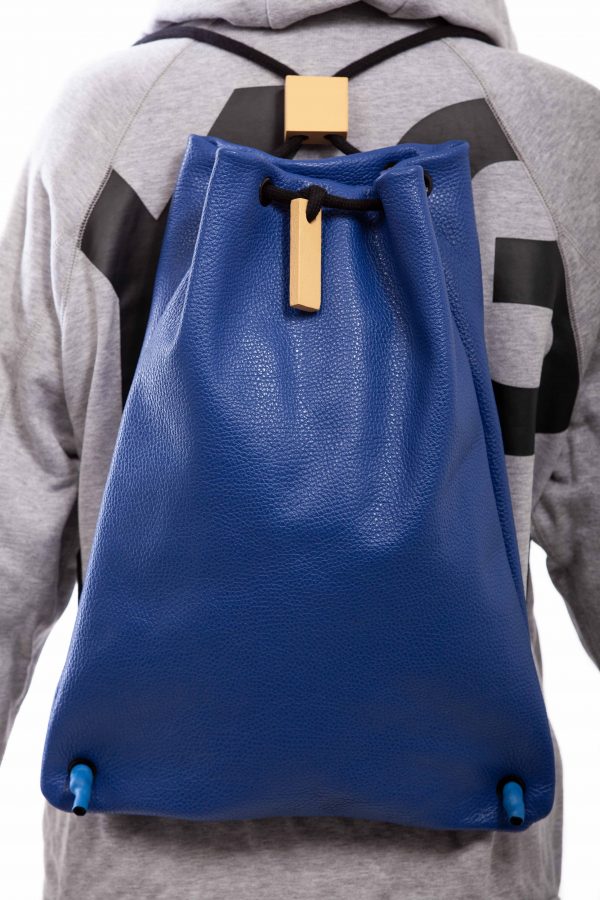Zaino in pelle blu - Cinzia Rossi