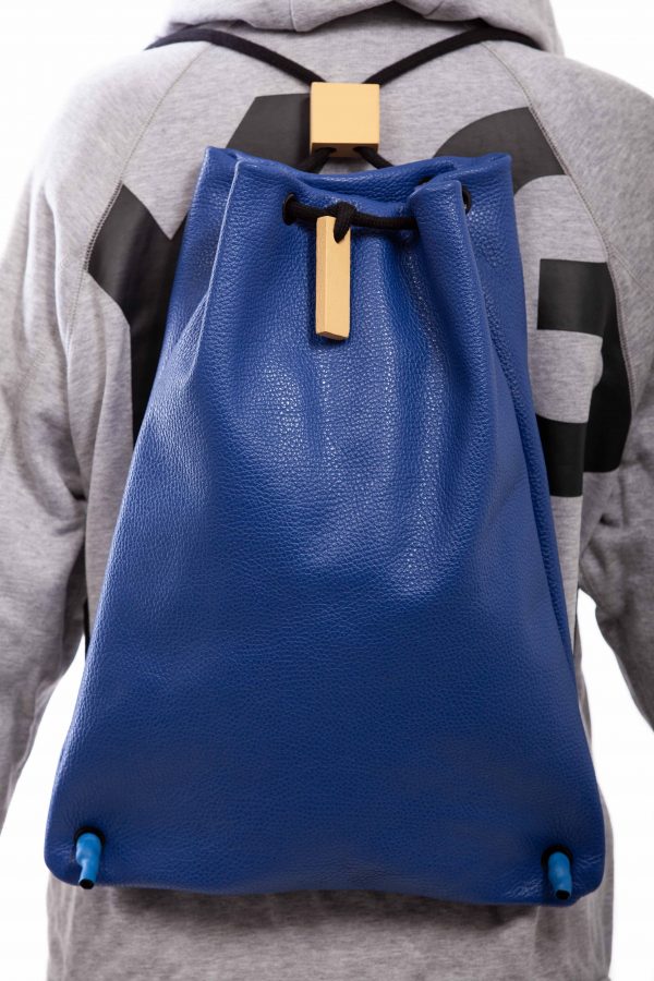 Blue leather backpack – Cinzia Rossi