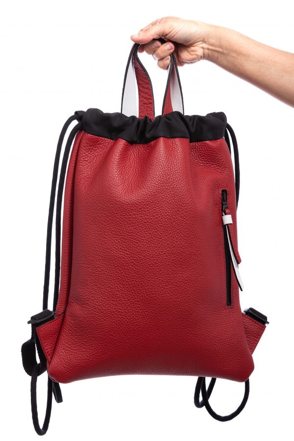 Red leather backpack - Cinzia Rossi