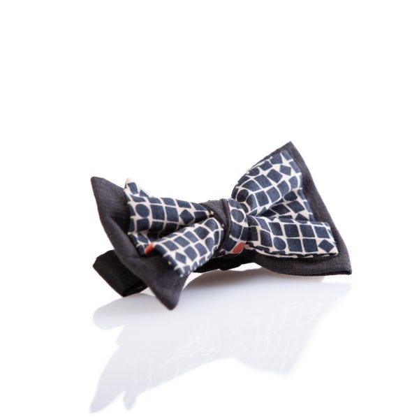 Geometric print cotton bow tie - Cinzia Rossi